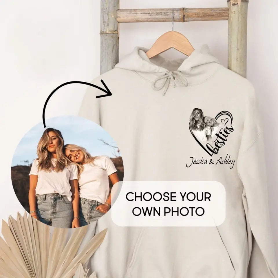 Personalized Upload Your Photo Bestie Gift Hoodie 2D Printed LVA231380