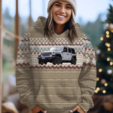 Personalized Upload Your Photo Jeep Knitting Hoodie 3D Printed HN231395