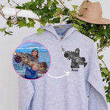 Personalized Upload Your Photo Fishing Hoodie 2D Printed KVH231407