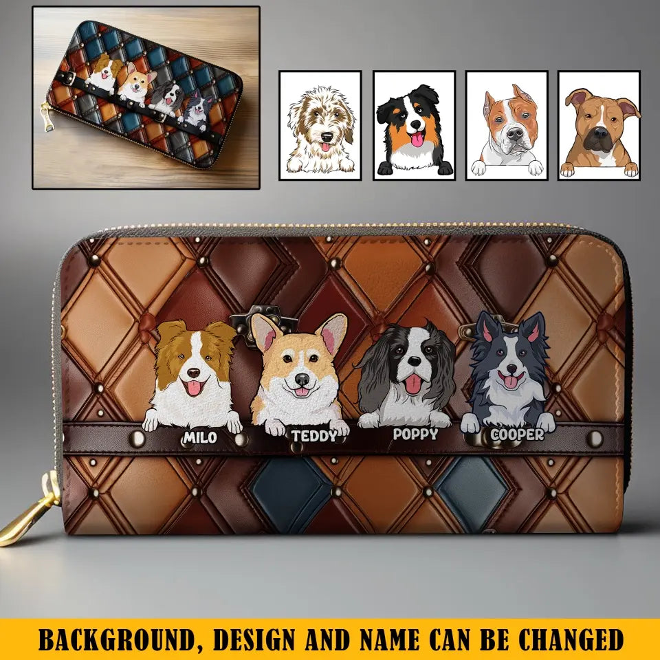 Personalized Dog Name Dog Lovers Gift Leather Wallet KVH231405