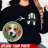 Personalized Upload Your Photo Dog Torn Hole Hoodie 2D Printed VQ231408