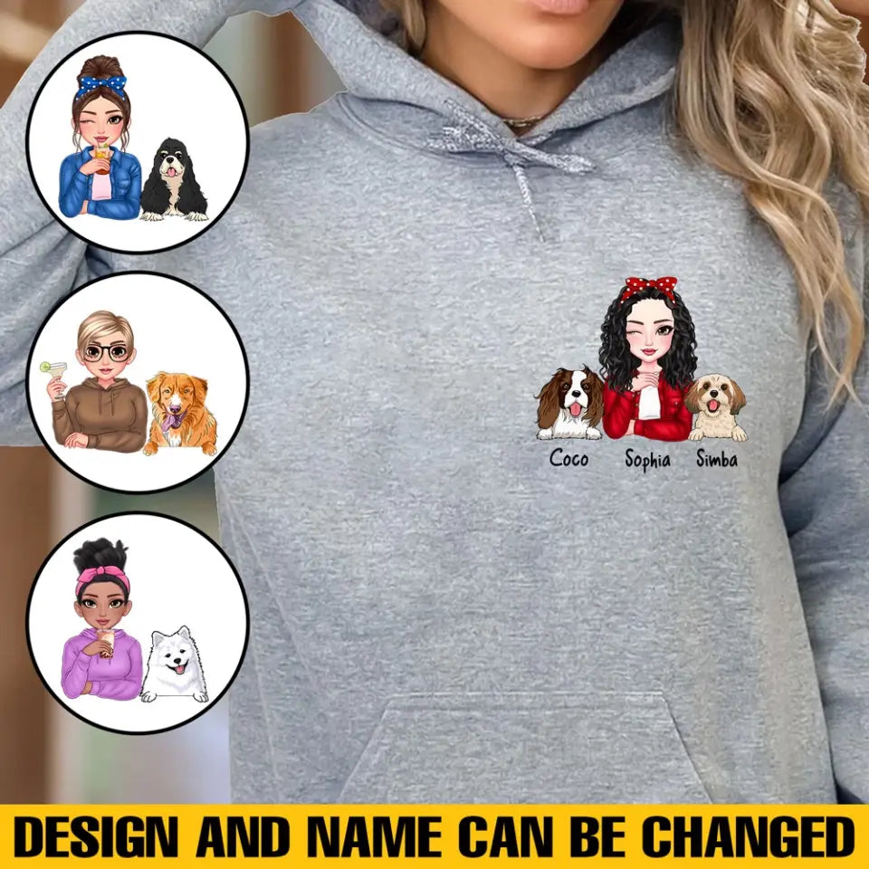 Personalized Dog Mom Custom Name Dog Lovers Gift Hoodie 2D Printed HN231406