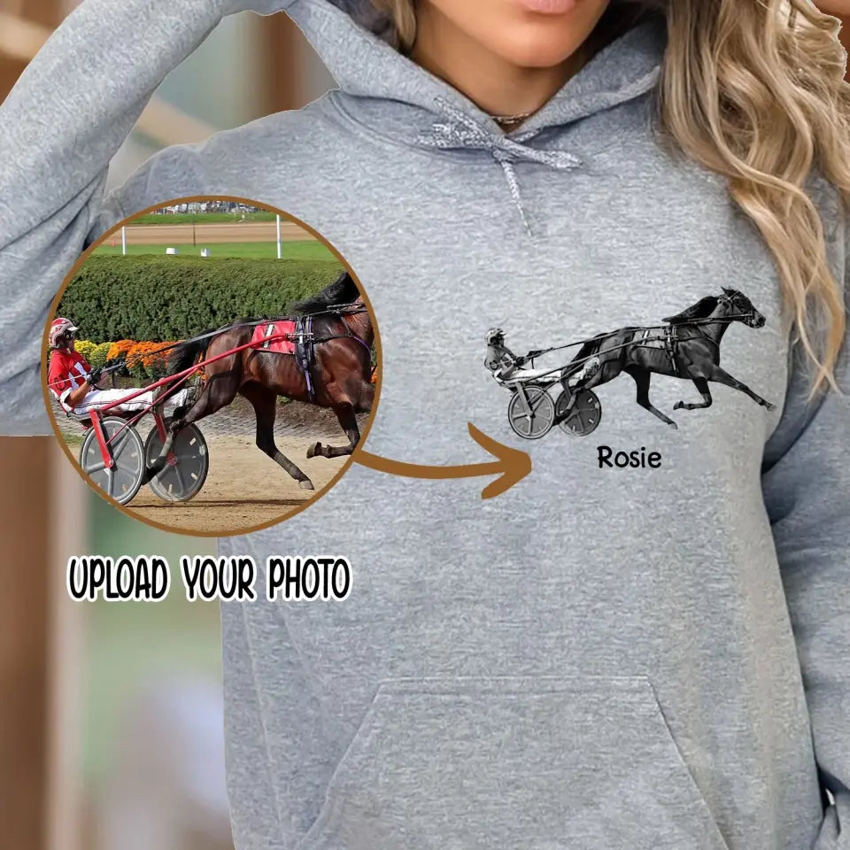 Personalized Upload Your Photo Harness Racing Hoodie 2D Printed KVH231420