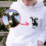 Personalized Upload Your Photo Cow Hoodie 2D Printed LVA231423