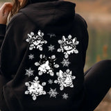 Personalized Upload Your Cat Photo Snowflakes Hoodie 2D Printed MTVQ231429