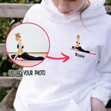 Personalized Upload Your Photo Yoga Girl Custom Name Hoodie 2D Printed KVH231439