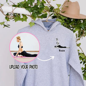 Personalized Upload Your Photo Yoga Girl Custom Name Hoodie 2D Printed KVH231439