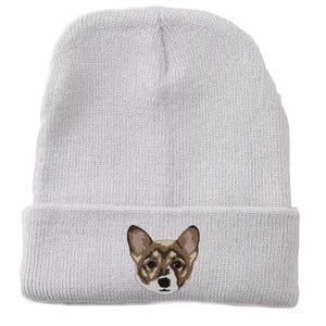 Personalized Upload Your Dog Photo Dog Embroidered Beanie Printed KVH231350