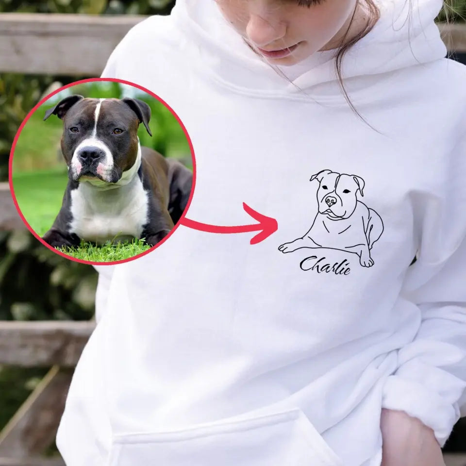 Personalized Upload Your Dog Photo Dog Lovers Gift Custom Name Hoodie 2D Printed LVA231442