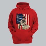 Personalized Upload Your Photo Deer Hunting US Flag Background Hoodie 2D Printed KVH231457