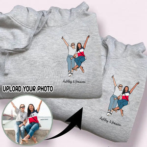 Personalized Upload Your Photo Bestie Gift Hoodie 2D Printed HN231452