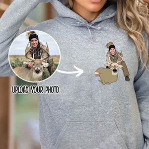 Personalized Upload Your Photo Deer Hunting Hoodie 2D Printed HN231469