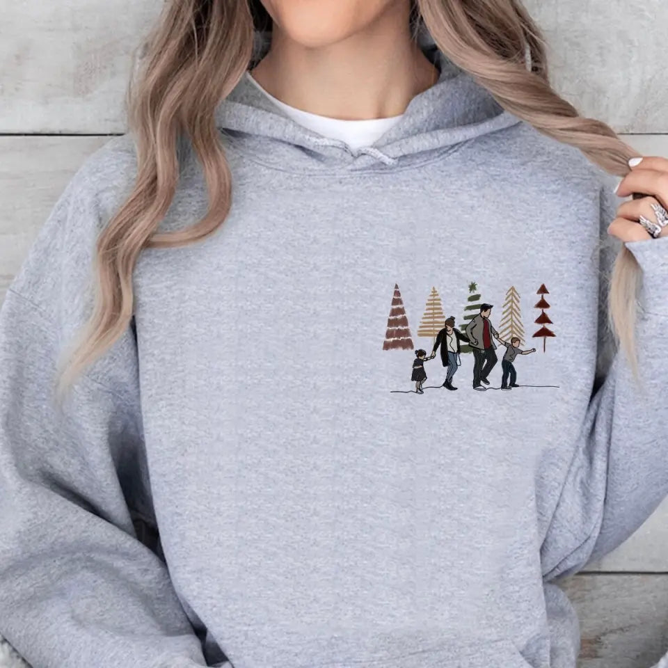 Personalized Upload Your Family Photo Christmas Tree Hoodie 2D Printed MTVQ231467