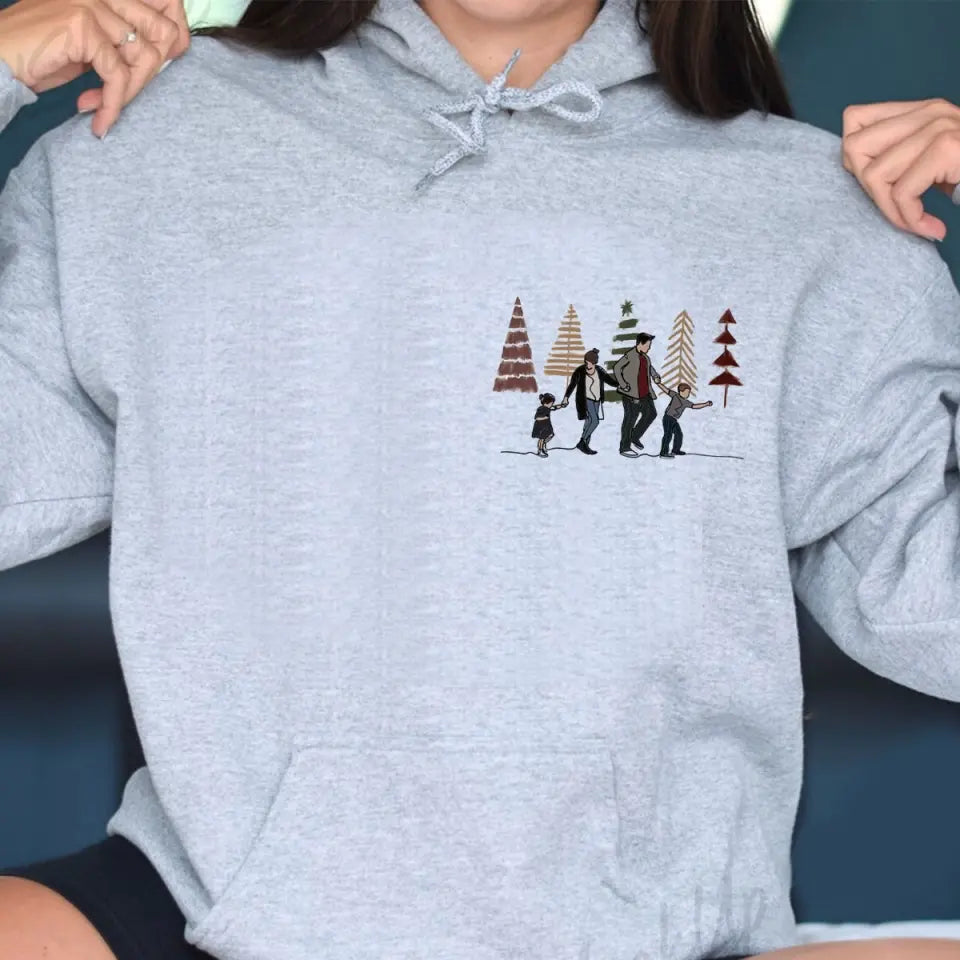 Personalized Upload Your Family Photo Christmas Tree Hoodie 2D Printed MTVQ231467