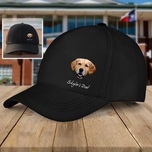 Personalized Upload Your Dog Photo Dog Lovers Gift Black Cap QTHN1466