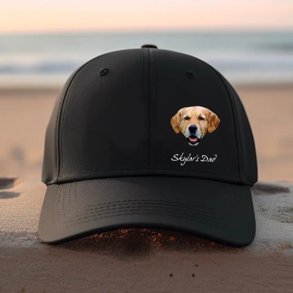 Personalized Upload Your Dog Photo Dog Lovers Gift Black Cap QTHN1466