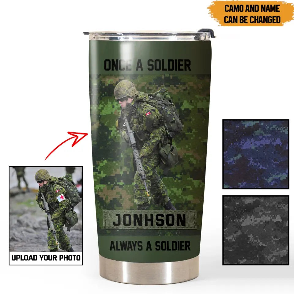 Personalized Canadian Armed Forces Upload Your Photo Tumbler Printed  231470AHVH