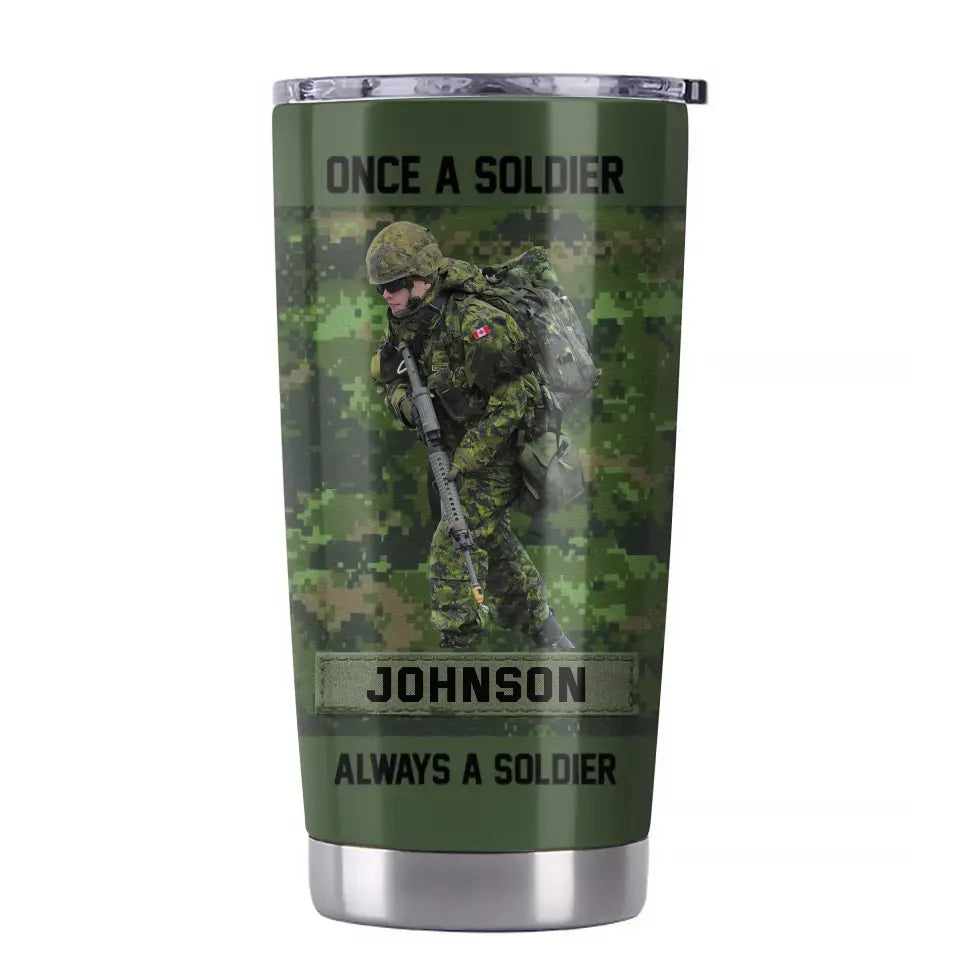 Personalized Canadian Armed Forces Upload Your Photo Tumbler Printed  231470AHVH