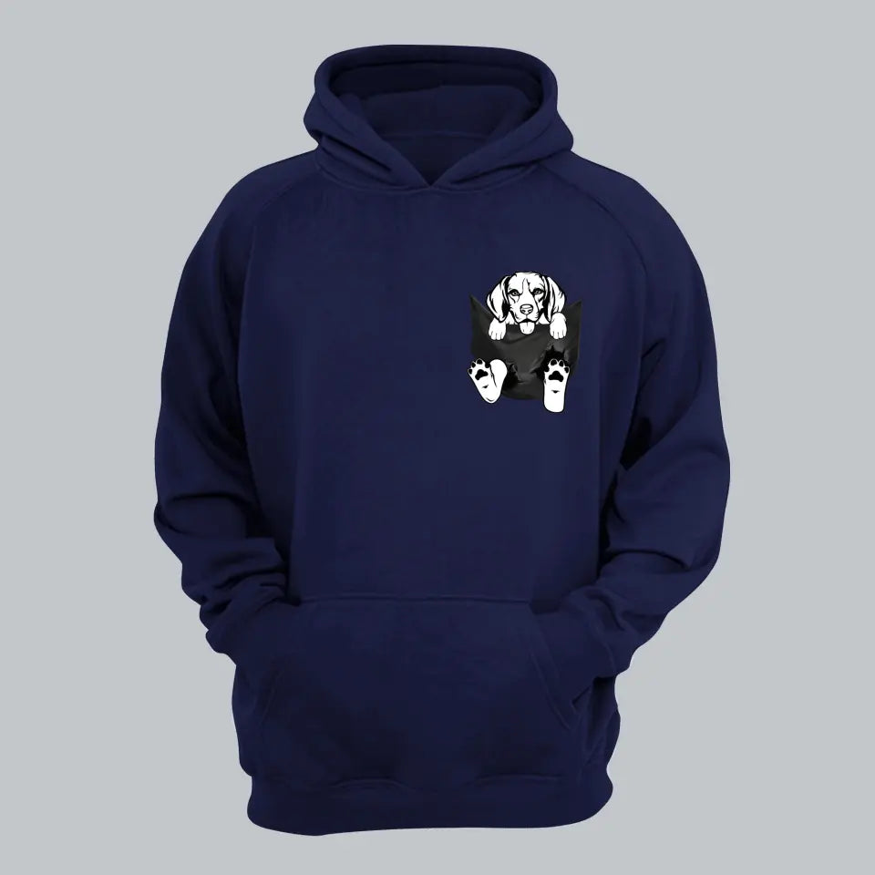 Personalized Upload Your Photo Dog Torn Hole Hoodie 2D Printed VQ231408