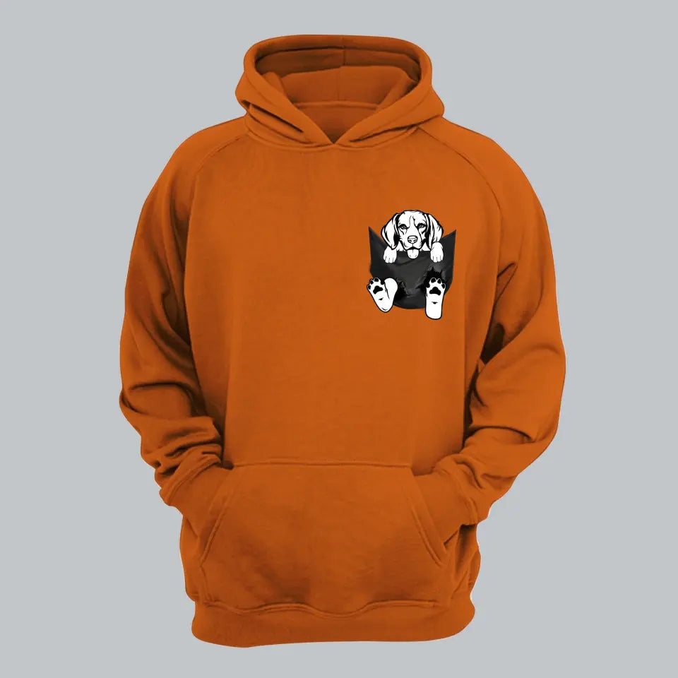 Personalized Upload Your Photo Dog Torn Hole Hoodie 2D Printed VQ231408