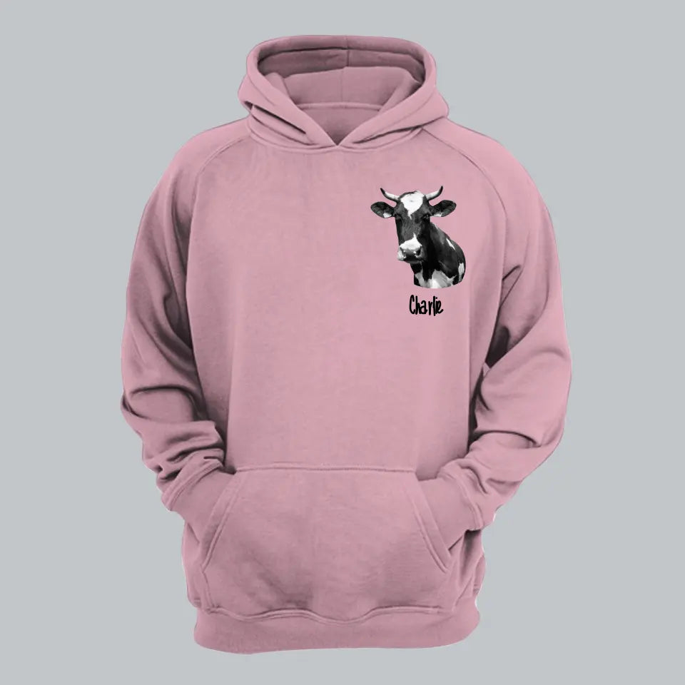 Personalized Upload Your Photo Cow Hoodie 2D Printed LVA231423