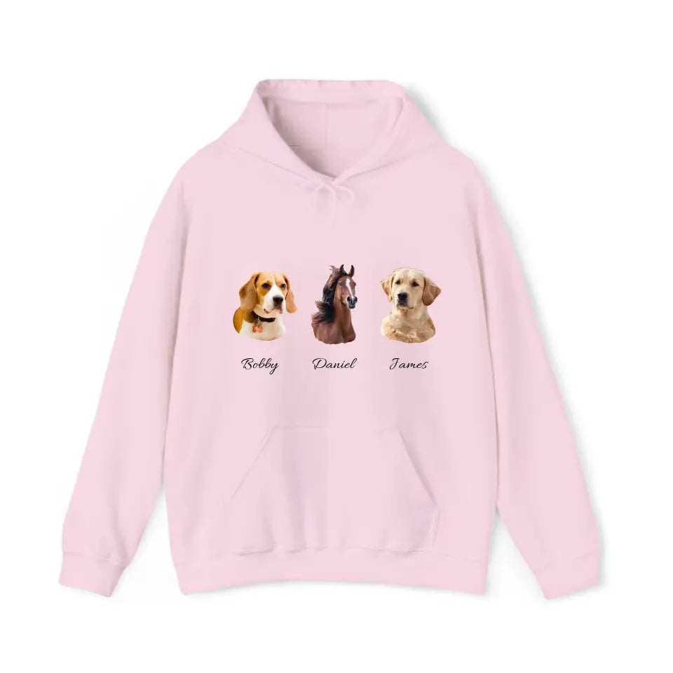 Personalized Upload Your Pet Photo Dog Lovers Horse Lovers Gift Hoodie 2D Printed LVA231500