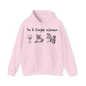 Personalized Upload Your Photo I'm A Simple Woman Dog Lovers Horse Lovers Gift Hoodie 2D Printed HN231517