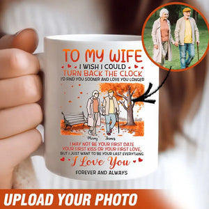 Personalized Upload Your Photo To My Wife Couple Custom Name White Mug Printed VQ231524