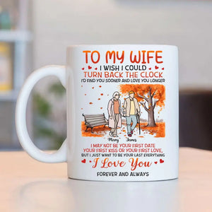 Personalized Upload Your Photo To My Wife Couple Custom Name White Mug Printed VQ231524