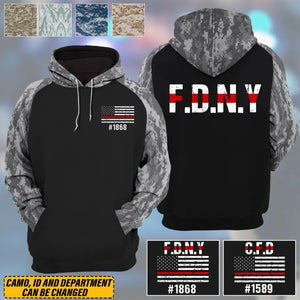 Personalized US Firefighter Department & Custom ID Hoodie 3D Printed KVH231530