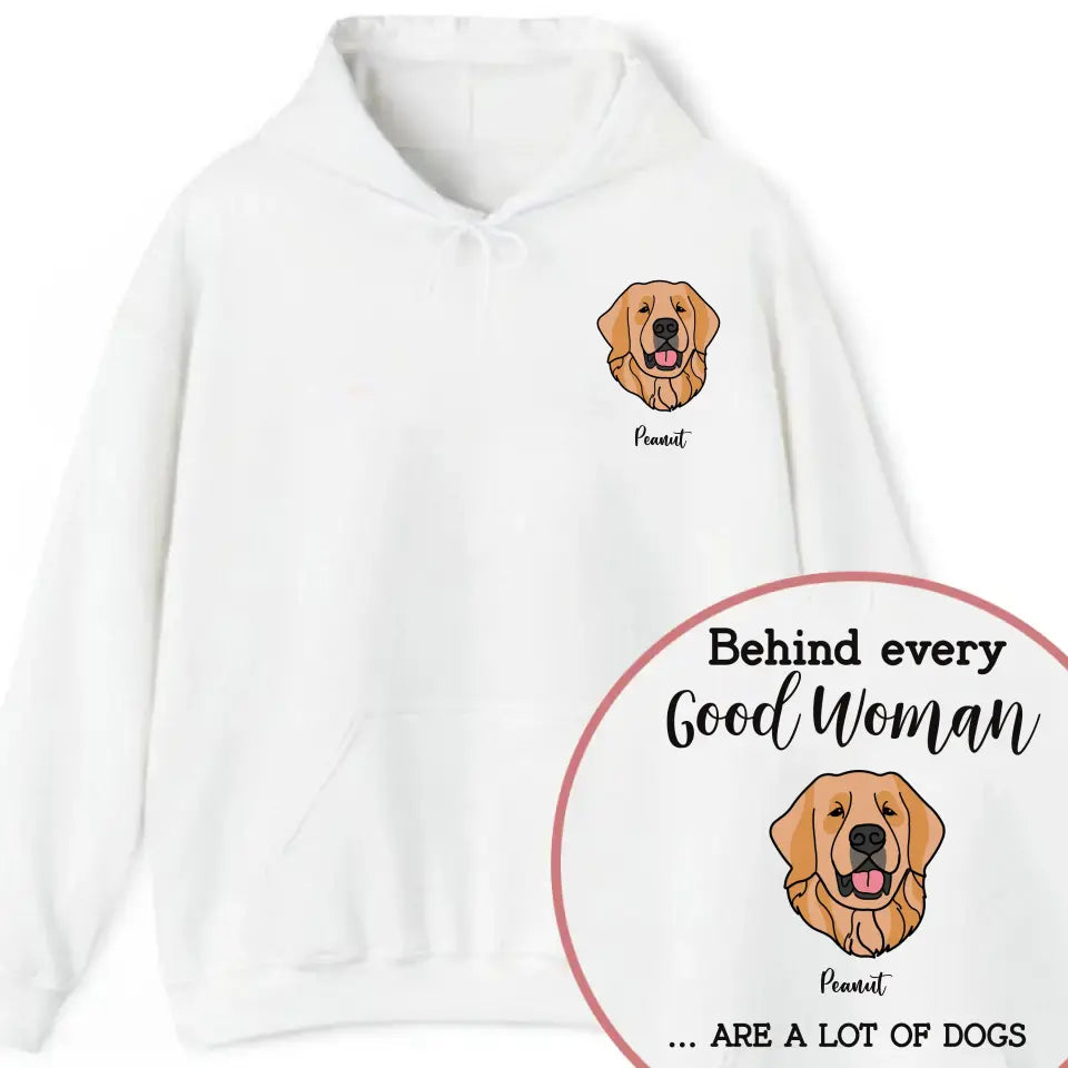 Personalized Upload Your Dog Photo Being Every Good Woman Are A Lot Of Dogs Hoodie 2D Printed VQ231549