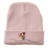 Personalized Upload Your Photo Couple Custom Name Embroidered Beanie Printed VQ231557