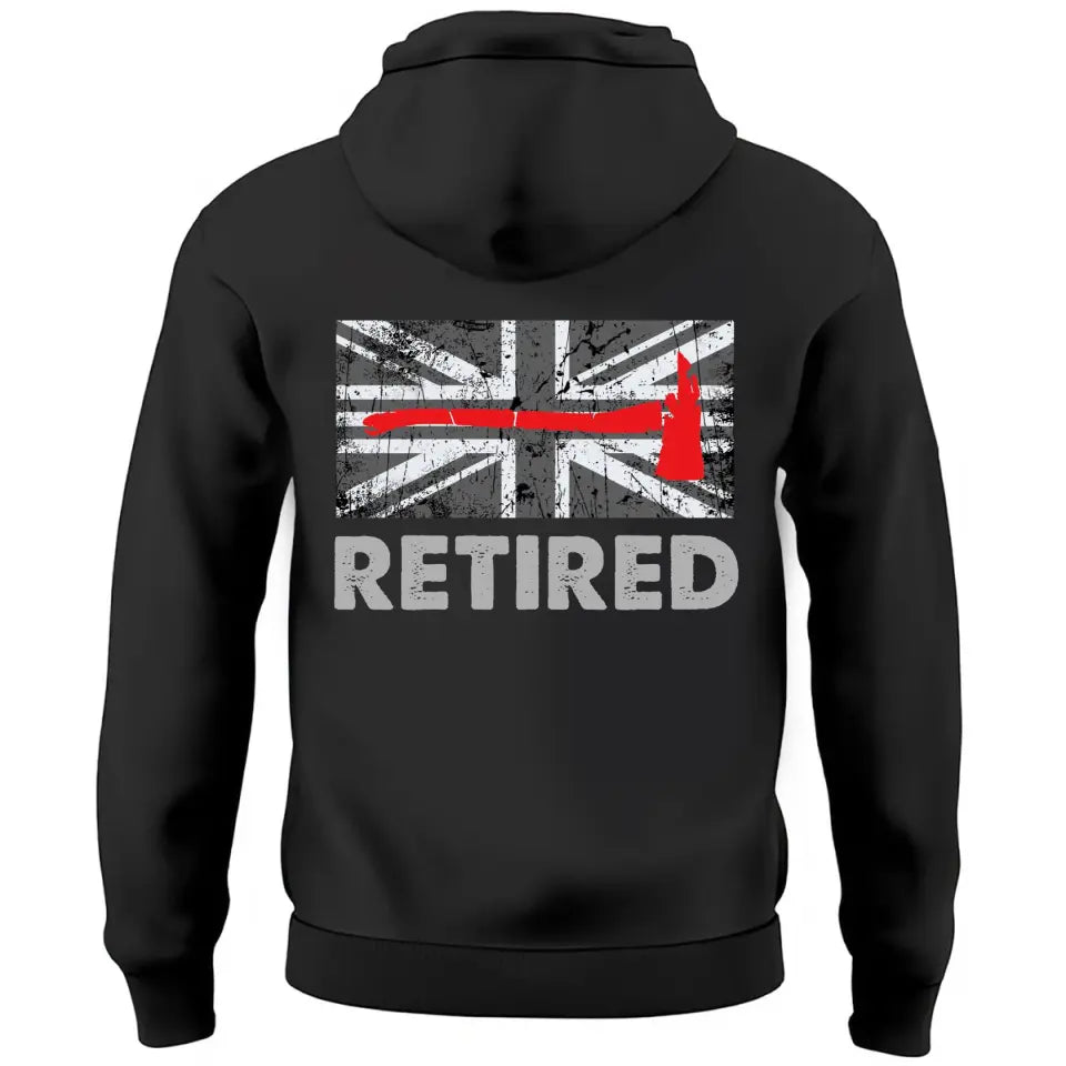 Personalized UK Retired Firefighter Custom Time Hoodie 2D Printed VQ231594