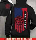 Personalized Retired US Firefighter Officer Custom TimeHoodie 2D Printed KVH1609