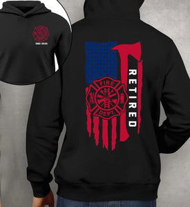 Personalized Retired US Firefighter Officer Custom TimeHoodie 2D Printed KVH1609