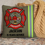 Personalized US Retired Firefighter Pillow Printed QTKH1611