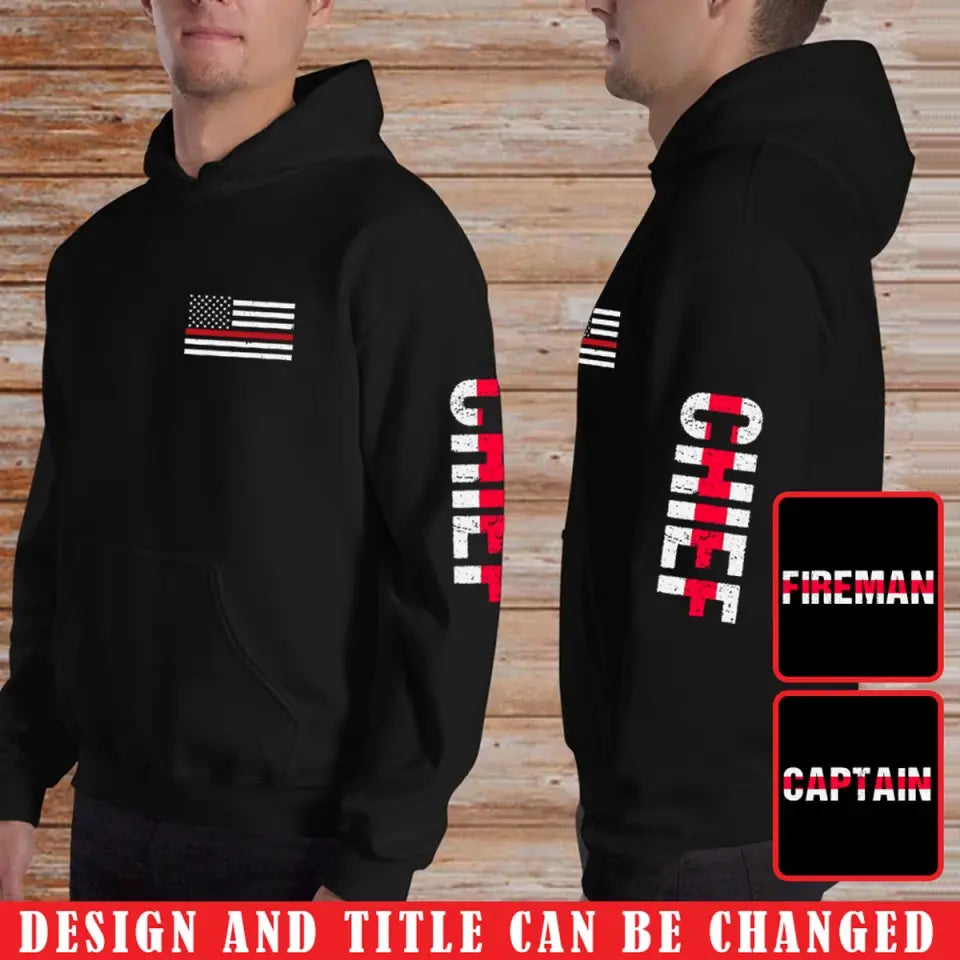 Personalized US Firefighter Custom Title Hoodie 2D Printed QTVQ1627