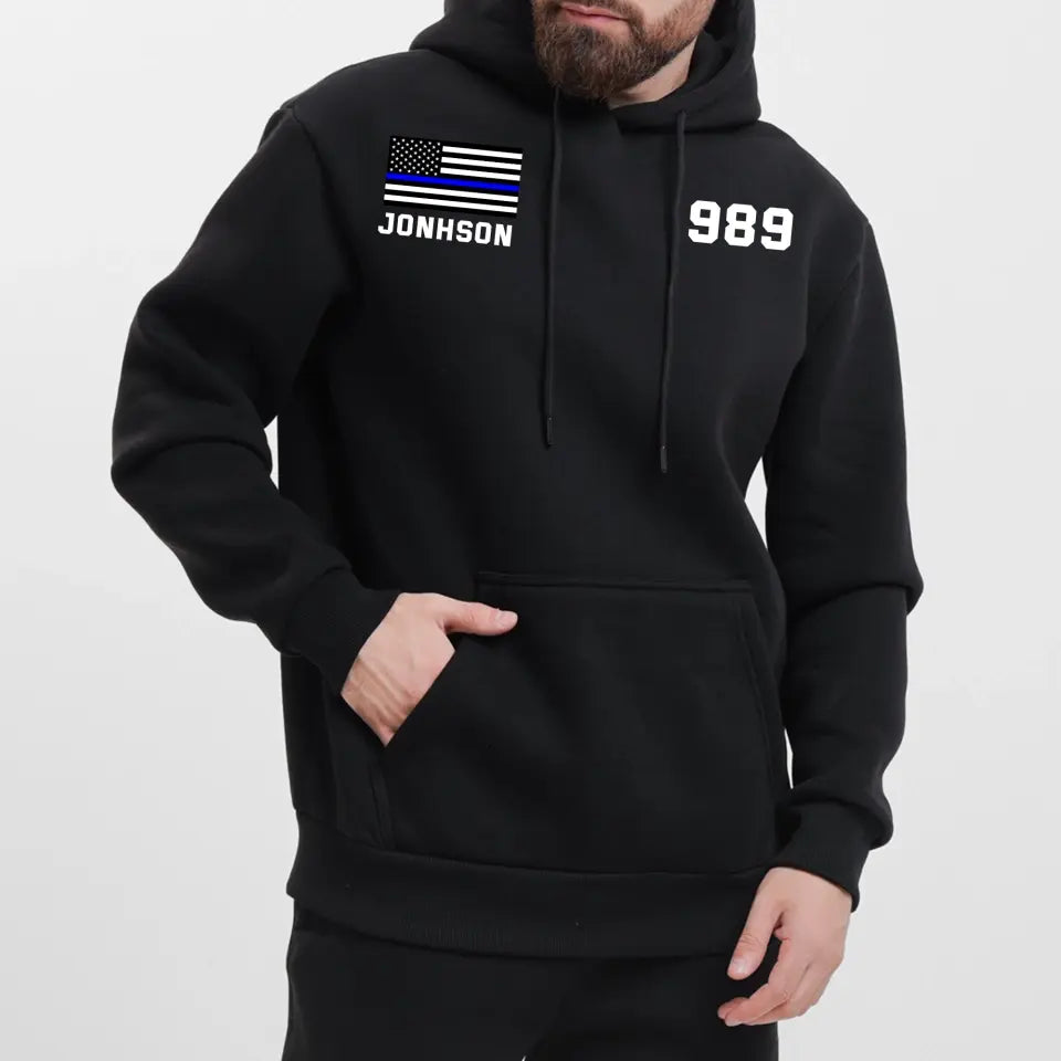 Personalized US Police Custom Name & ID Hoodie 2D Printed KVH231641