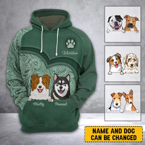 Personalized Dog Cute Custom Name Dog Lovers Gift Hoodie 3D Printed LVA231644