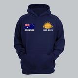 Personalized Australian Veteran Custom Name & Time Hoodie 2D Printed KVH231647