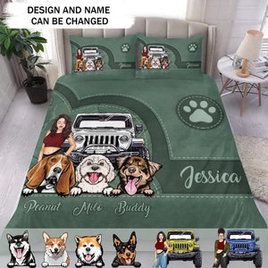 Personalized Dog Mom Dog Lovers Gift Bedding Set Printed VQ231631