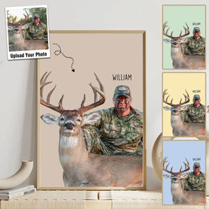 Personalized Upload Your Deer Photo Custom Name Poster Printed KVH231652