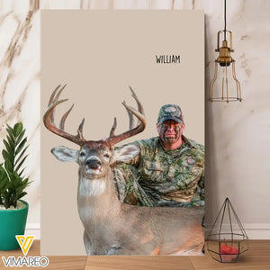 Personalized Upload Your Deer Photo Custom Name Poster Printed KVH231652