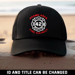 Personalized Firefighter Department Custom ID Black Cap KVH1660