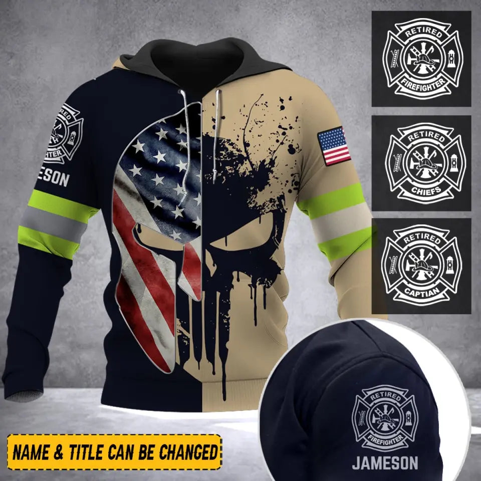 Personalized Retired Firefighter Hoodie 3D Printed QTLVA1667