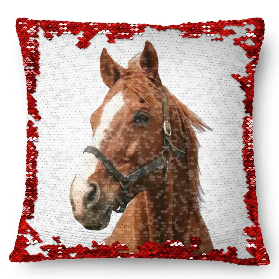 Personalized Upload Your Horse Photo Seguin Pillow Printed VQ231666