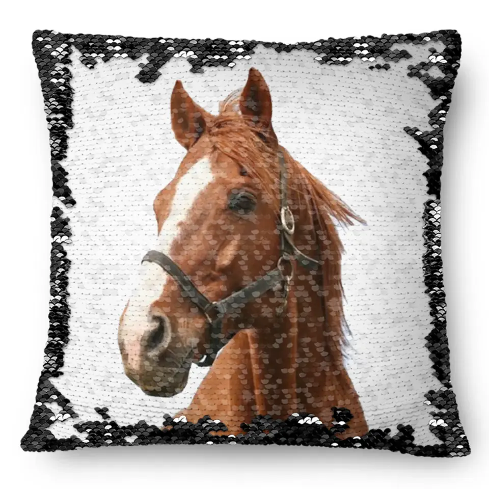 Personalized Upload Your Horse Photo Seguin Pillow Printed VQ231666