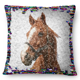 Personalized Upload Your Horse Photo Seguin Pillow Printed VQ231666