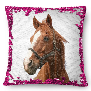 Personalized Upload Your Horse Photo Seguin Pillow Printed VQ231666