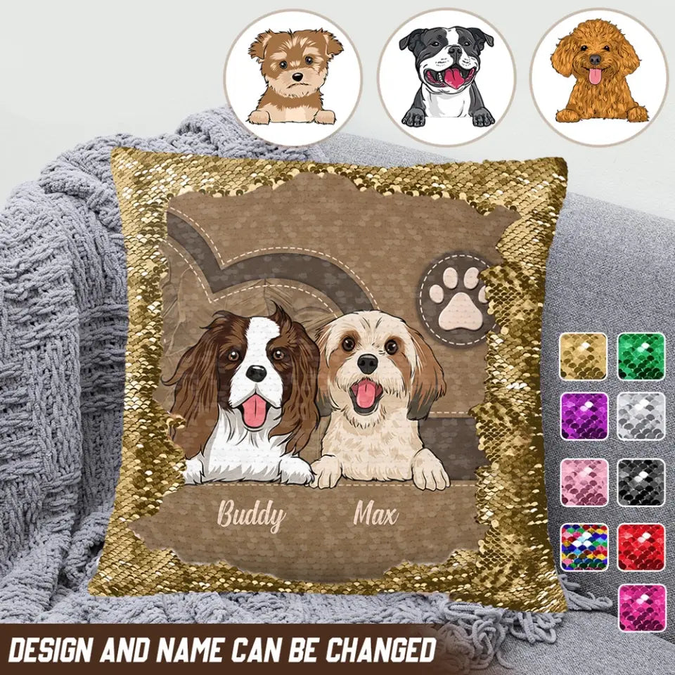 Personalized Dog Names Dog Lovers Gift Seguin Pillow Printed HN231668